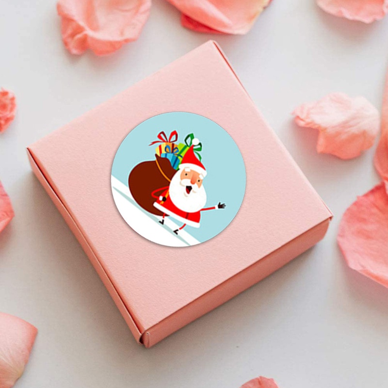 Cuộn 500 Nhãn Dán Trang Trí Giáng Sinh