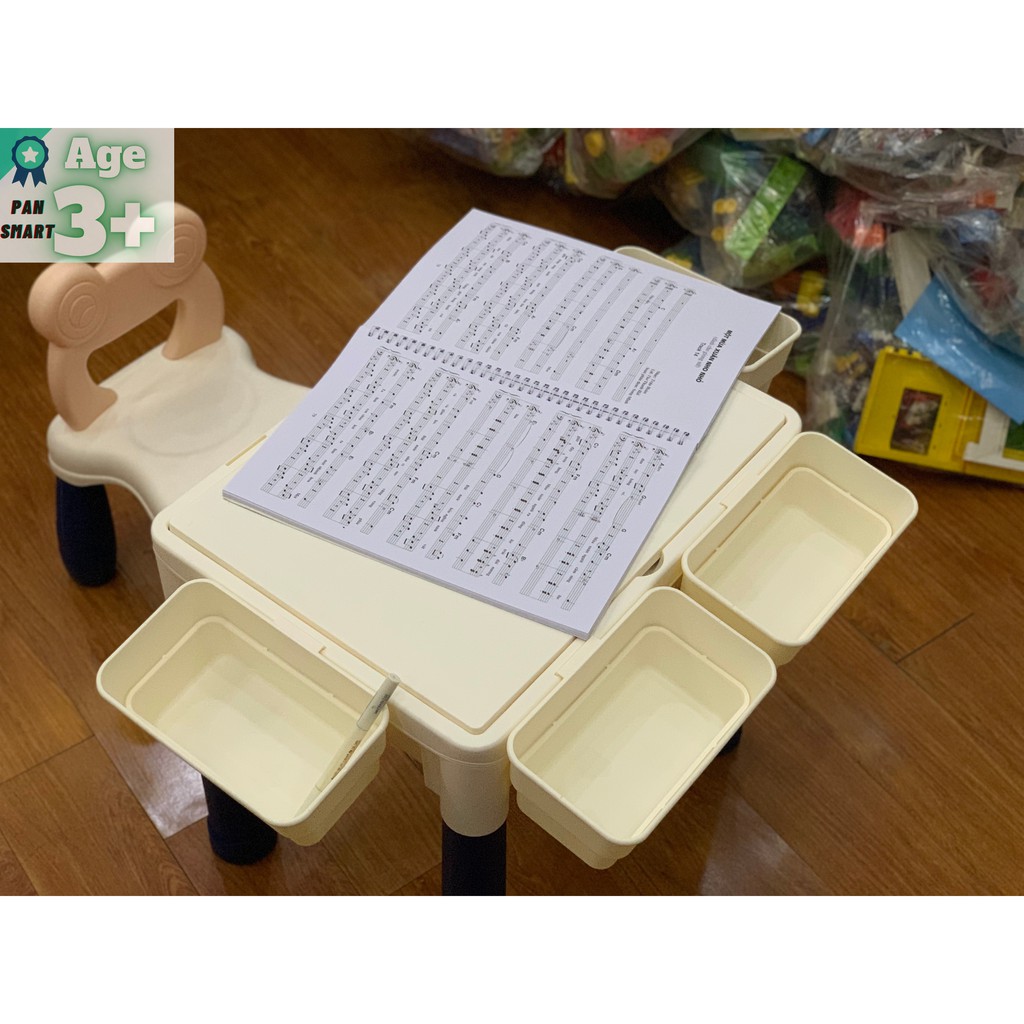 [ SALE ] BÀN LEGO LẮP RÁP ĐA NĂNG ghi xám - PSM311