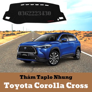 Thảm taplo nhung mềm mịn 3 lớp làm từ lông cừu dành cho xe ô tô toyota corolla cross
