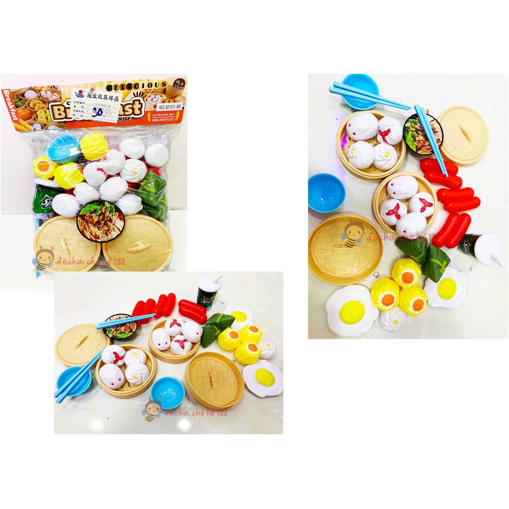 Đồ chơi nấu ăn 19, 31, 86, 88, 102 chi tiết cho bé dimsum điểm tâm nhà bếp nấu ăn