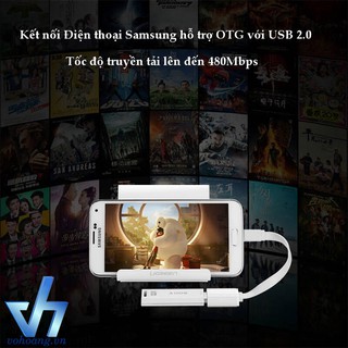Cáp OTG loại dẹt Ugreen 10cm 10395 (Trắng)