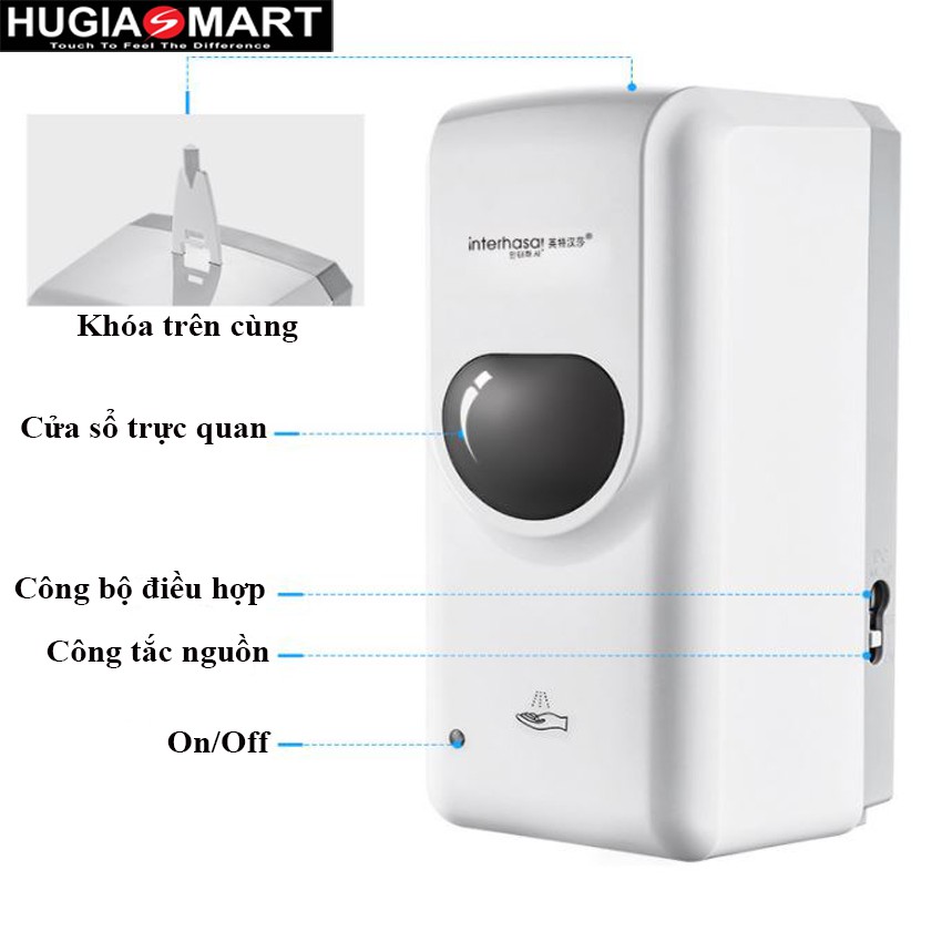 Máy sát khuẩn, máy xịt cồn dạng lỏng, bọt, gel B801- hỗ trợ phòng dịch nơi công cộng, văn phòng, nhà xưởng...