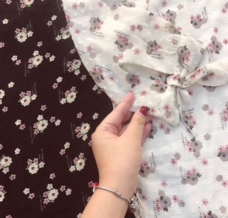 Áo peplum hoa