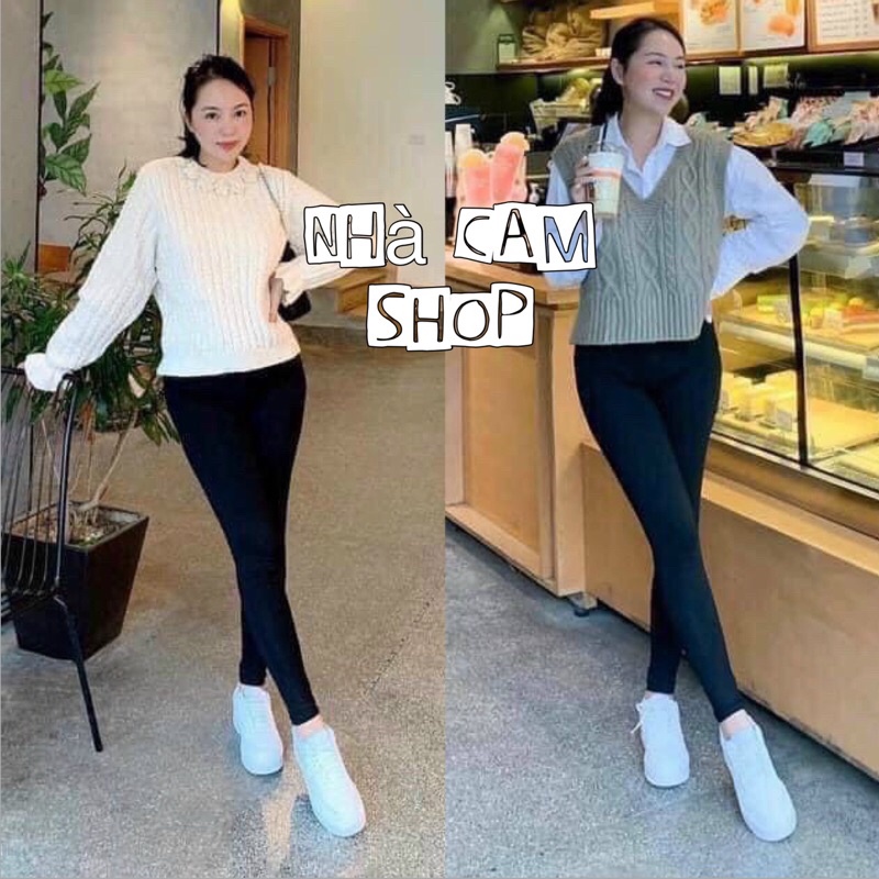 Quần Legging Nữ Cạp Cao 2 Túi Co Giãn 4 Chiều - Nhà Cam