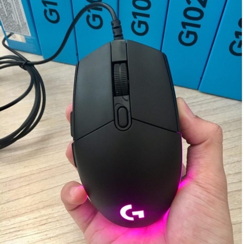 Chuột máy tính có dây G102 gaming giá rẻ có đèn led CCD01