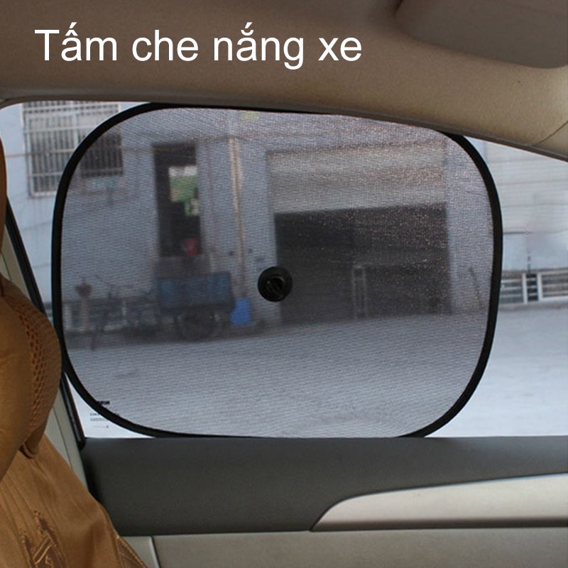 [HCM]1 bộ 2 tấm che nắng bên cửa sổ xe tấm che nắng lưới kem chống nắng và muỗi (44x36cm) màu đen SK-QC-ZYB1016