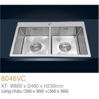 Chậu rửa chén Erowin 8046VC- hàng cao cấp dày dặn bao đẹp