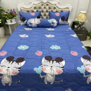 BỘ DRAP COTTON HÀN QUỐC 4 MÓN 100% COTTON