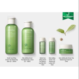 Bộ dưỡng trắng da trà xanh innisfree