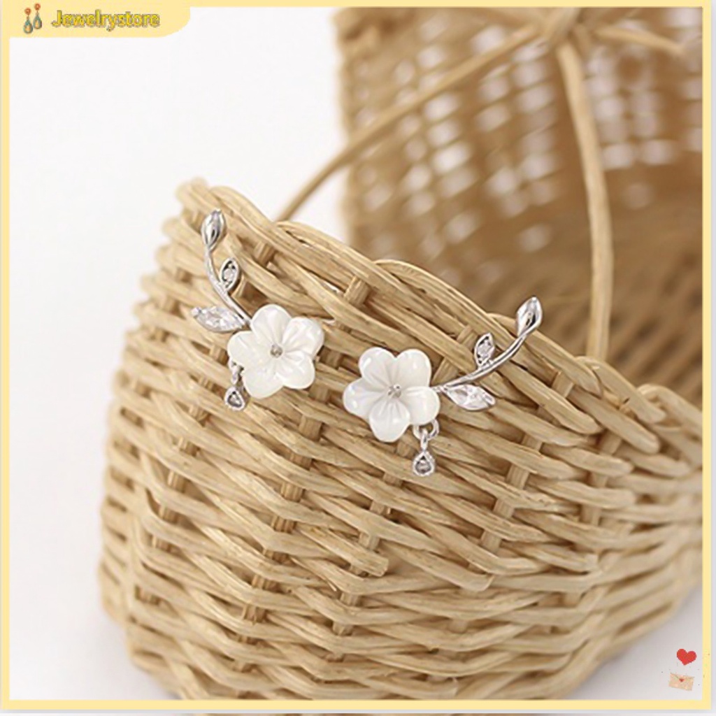 Khuyên tai hình hoa đính đá thời trang thanh lịch dành cho nữ