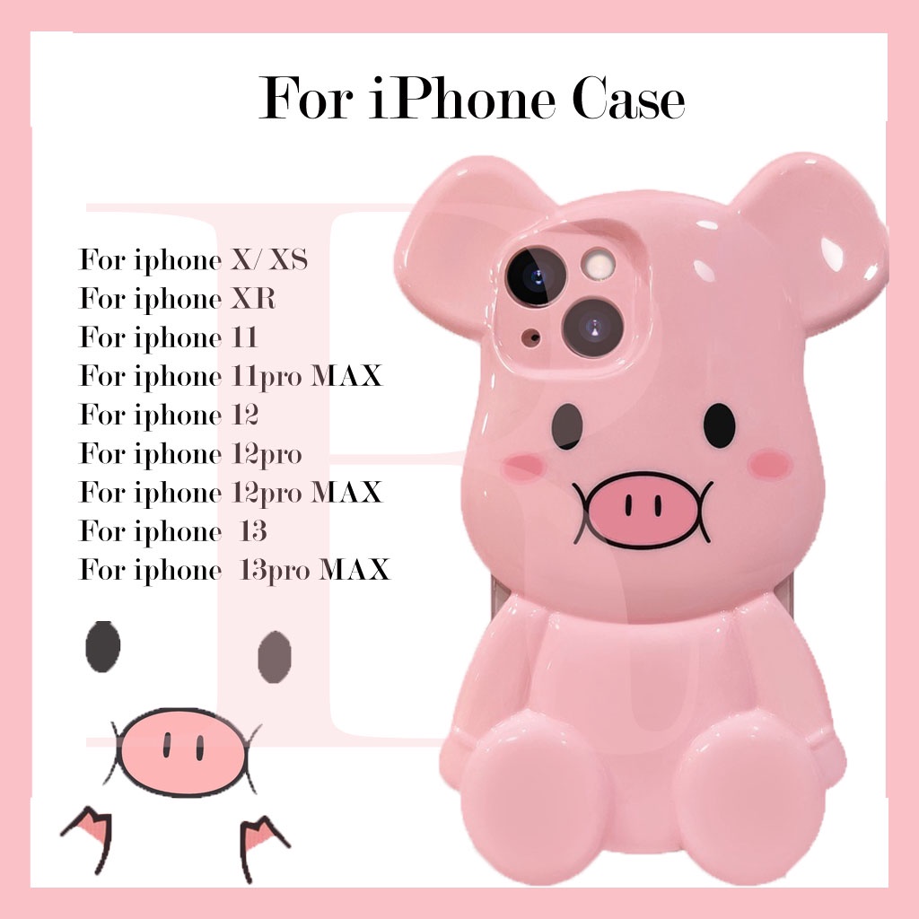 Ốp Điện Thoại Silicon Mềm Họa Tiết Hoạt Hình 3D Màu Xanh Dương Cho iPhone 13 Pro Max 12 11 Pro Max XS X XR