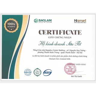 Sữa bột Hismart số 3 400g
