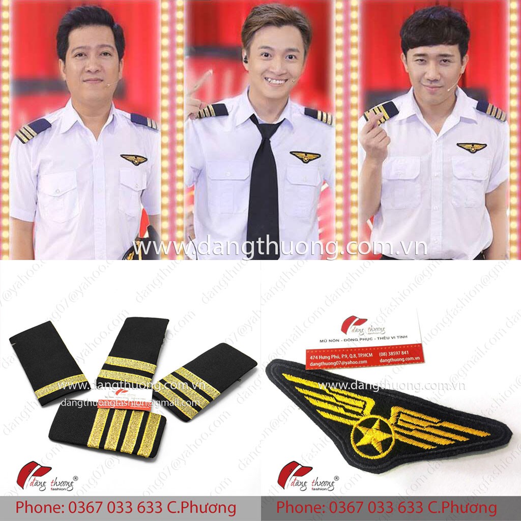 [HÀNG CÓ SẴN] [SHIP HỎA TỐC]  Logo phi công may vào ngực áo/ nón