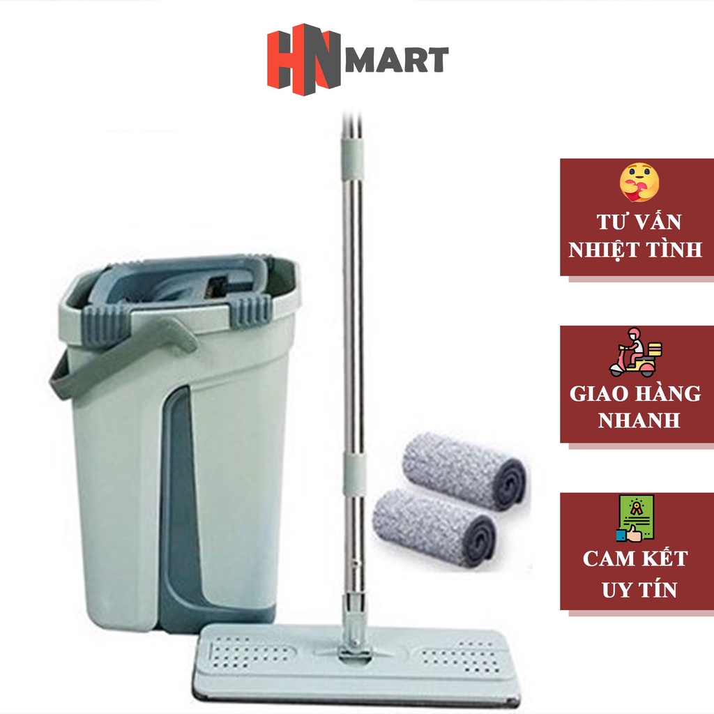 [Mã LIFEXANH03 giảm 10% đơn 500K] Bộ chổi lau nhà thông minh cây lau nhà thế hệ mới tự vắt 360 Hot 2021