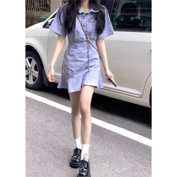 Váy tím mộng mơ hợp cho cô gái tuổi teen, năng động, dễ thương