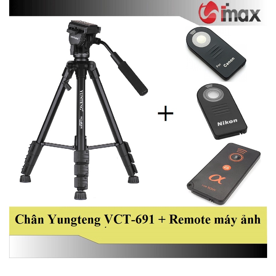 Chân máy ảnh Tripod Yunteng VCT-691 + Remote cho má thumbnail