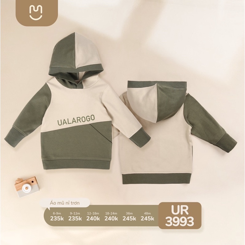 Áo Hoodie Cho Bé Trai 6 đến 4 tuổi Chất Nỉ UalaRogo áo giữ ấm mùa đông