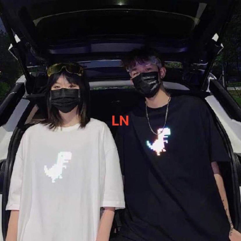 Áo phản quang khủng long nhỏ cotton TH6