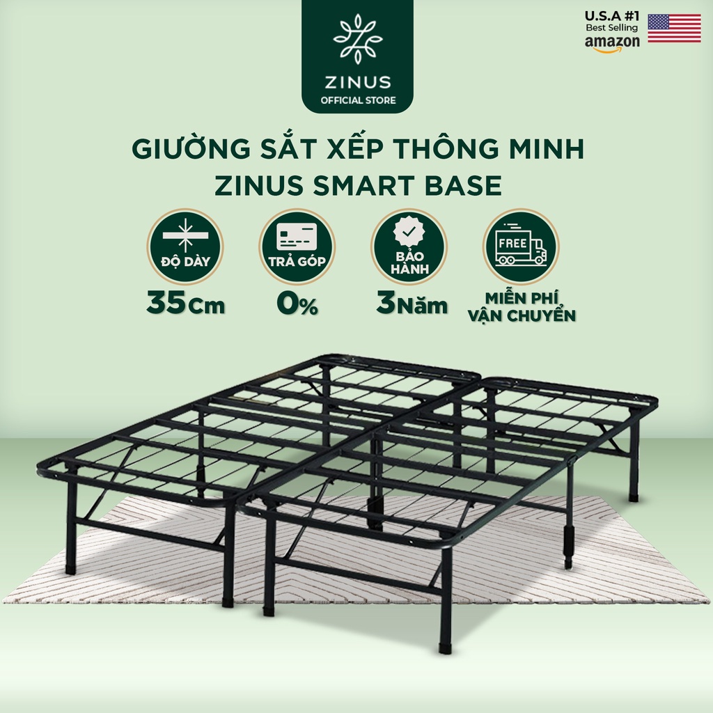 Giường Sắt Xếp Thông Minh Zinus Smart Base