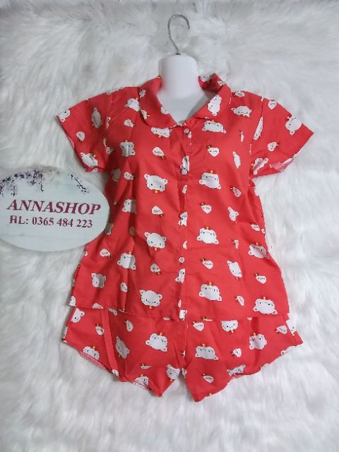 ĐỒ BỘ PIJAMA ĐÙI FREESIZE VẢI KATE THÁI (HÌNH THẬT KÈM VIDEO SHOP) | BigBuy360 - bigbuy360.vn