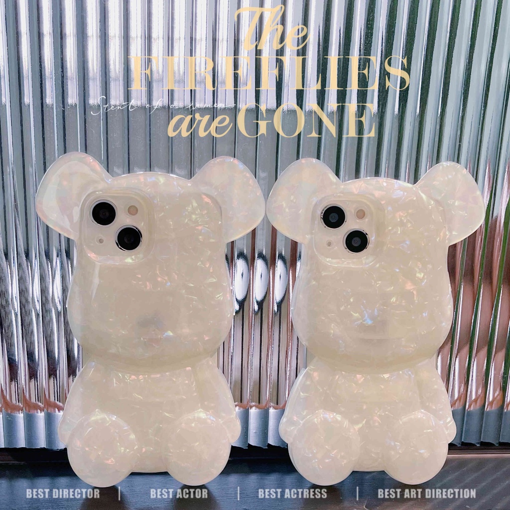 Ốp Điện Thoại Hình Gấu 3D Cho IPhone14Pro Max IPhone 12 Pro Max