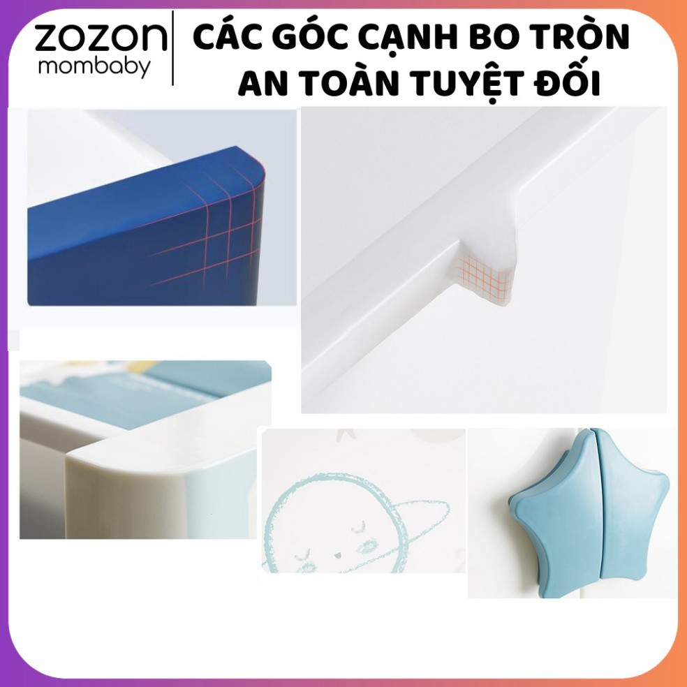 [ DEAL SỐC] Tủ nhựa cho bé Kub 4 tầng đựng quần áo trẻ em, đồ sơ sinh, tủ đầu giường, mẫu thiết kế Hàn Quốc "