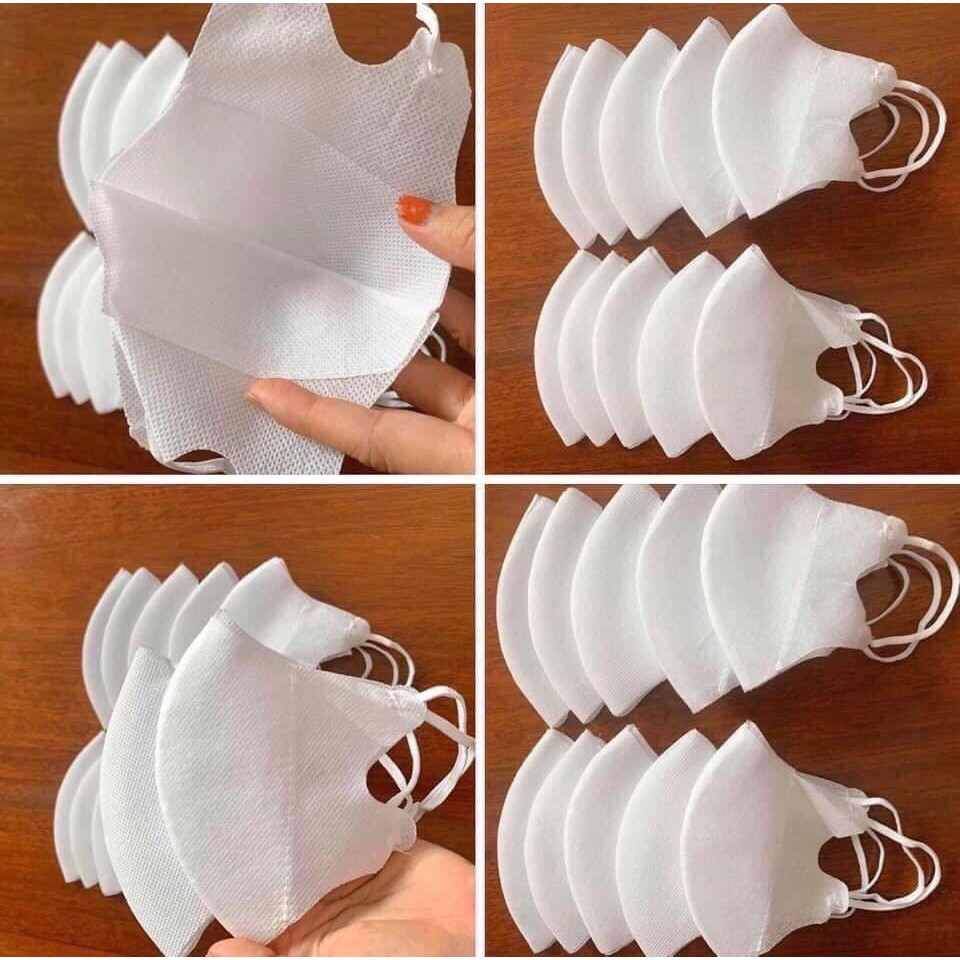 Khẩu Trang Vải Không Dệt 3D Cao Cấp - Kháng Khuẩn Tái Sử Dụng Trên 10 Lần GIặc Chống Bụi Chống Thấm - Không Hộp | BigBuy360 - bigbuy360.vn