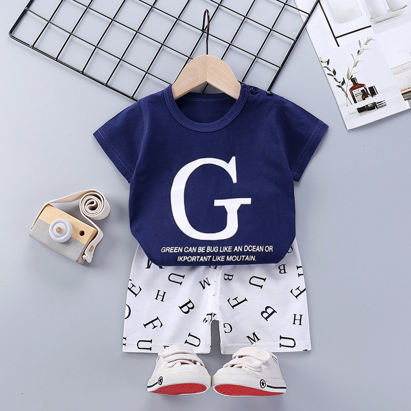 Set Áo Thun Ngắn Tay Và Quần Short Thời Trang Hàn Quốc Mới Cho Bé
