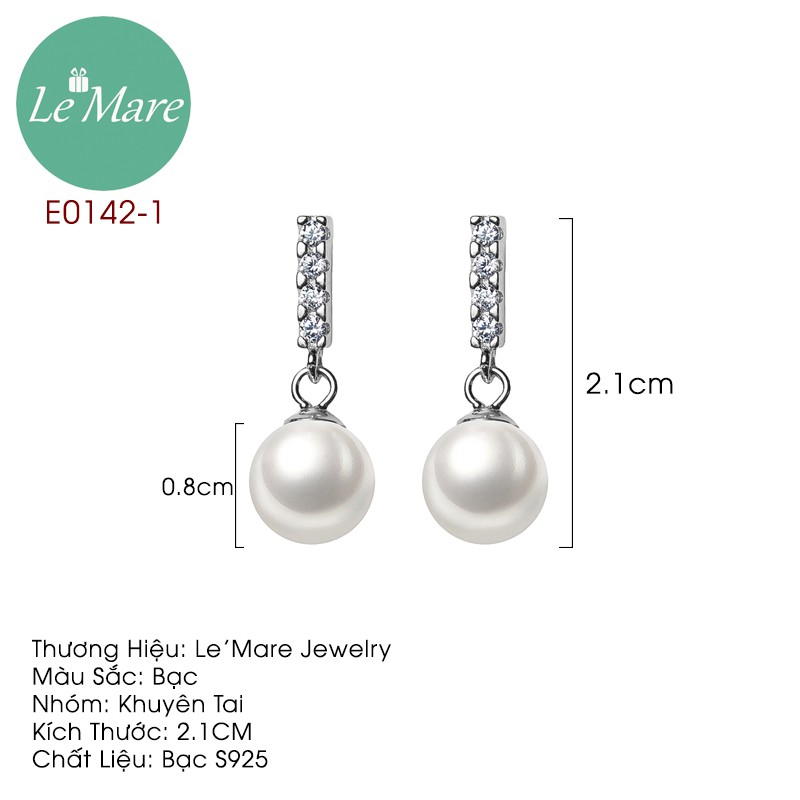 [Mã WAFAM22 hoàn 15% tối đa 50k xu đơn 150k] Khuyên tai bạc thời trang Little Pearl Le'mare Jewelry E0142-1