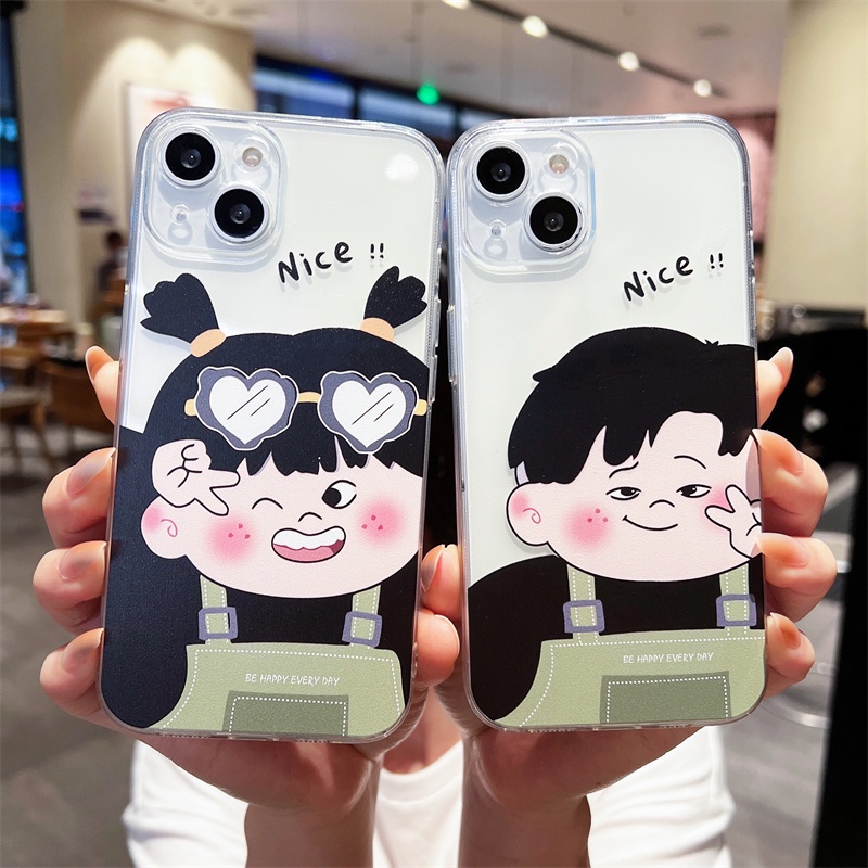 Ốp Điện Thoại Mềm In Hình Cặp Đôi Dễ Thương Cho For OPPO A15/A15S A16 A54 5G/A74 5G A74(4G)/A95(4G)A7/A12/A5S/AX7 A39/A57/FIA A5/A3S/A12E A52/A92 A53 2020/A32 A59/F1S/A59S OPPO A71 A8 2019/A31 2020 A83 A9 2020/A5 2020/A11X A91(F15)/Reno3 A72 5G A93 5G F