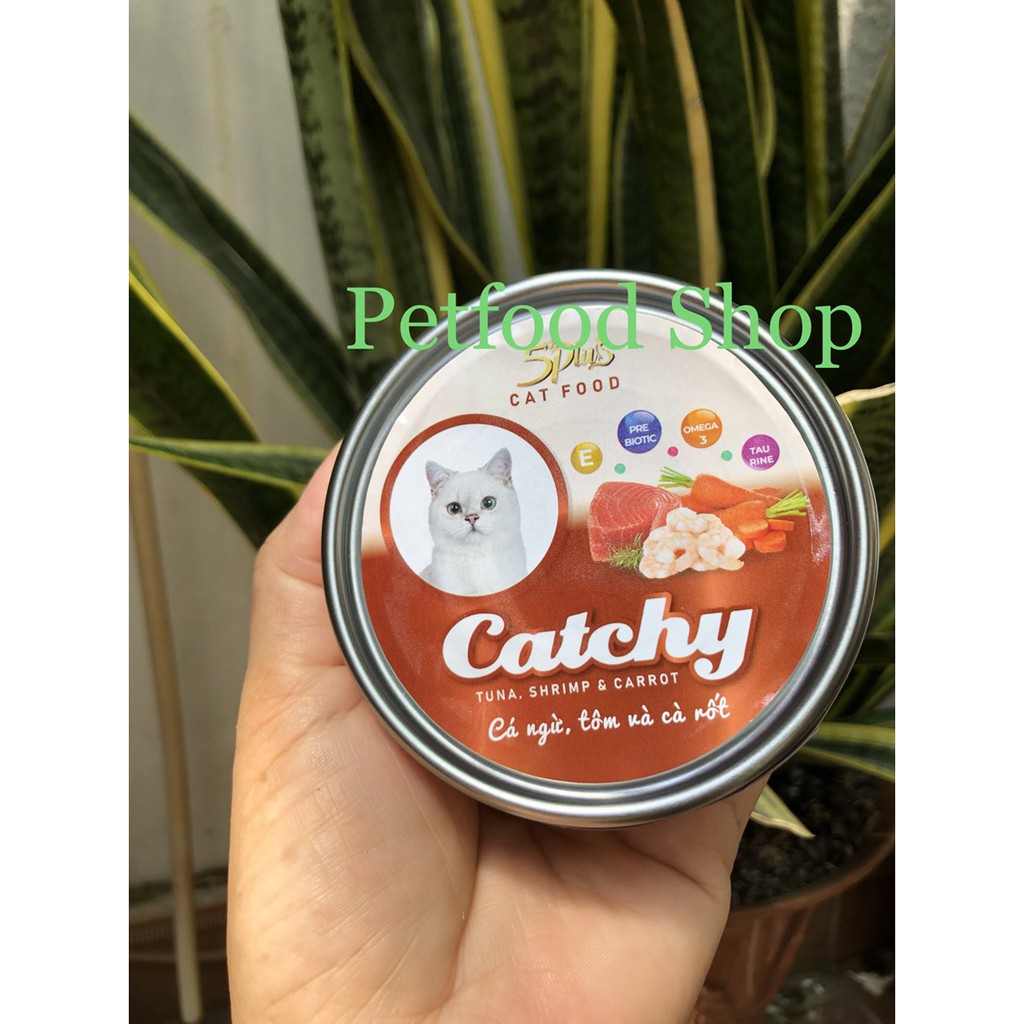 THANH LÝ Pate  Catchy  5PLUS , thức ăn ướt dành cho mèo cưng 170g