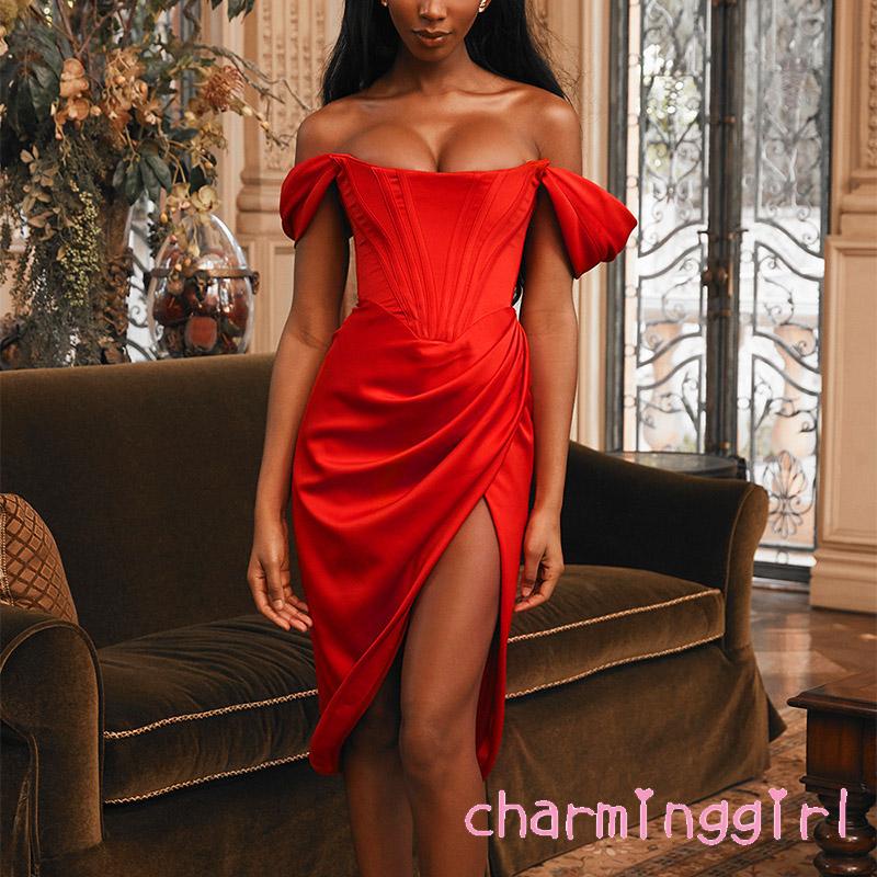 Đầm midi không tay hở vai màu sắc thời trang cho nữ