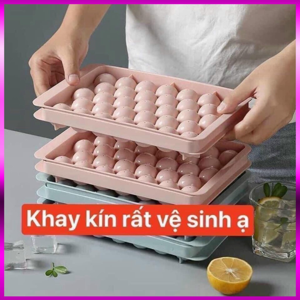 KHAY LÀM ĐÁ, LÀM THẠCH BI TRÒN THẾ HỆ MỚI LOẠI 33 VIÊN | BigBuy360 - bigbuy360.vn