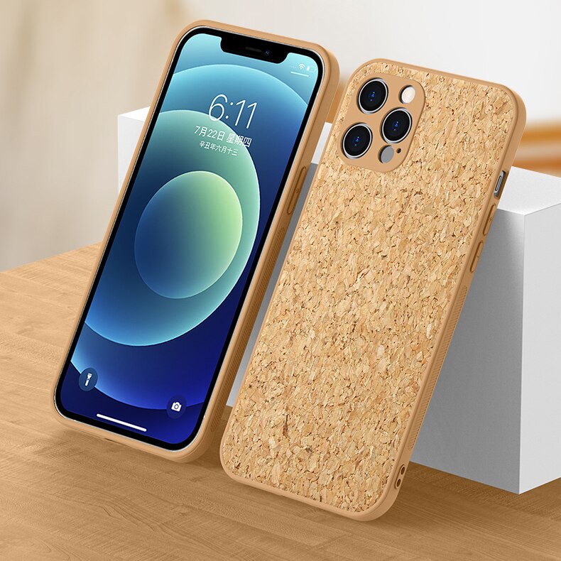 Ốp điện thoại silicon dẻo phối gỗ tản nhiệt chống sốc cho IPHONE 13 PRO MAX 12 MINI 11 PRO MAX