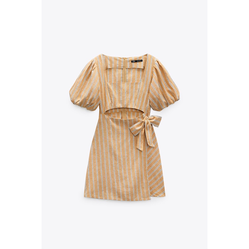 ZARA -Váy ngắn sọc nữ 04387086100