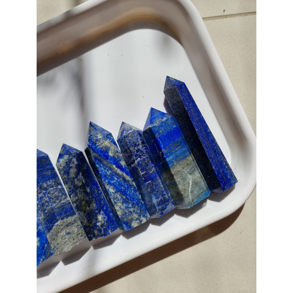 Trụ đá Lapis Lazuli (ngọc lưu ly) dùng thanh tẩy Tarot, Reiki, thiền định, phong thủy