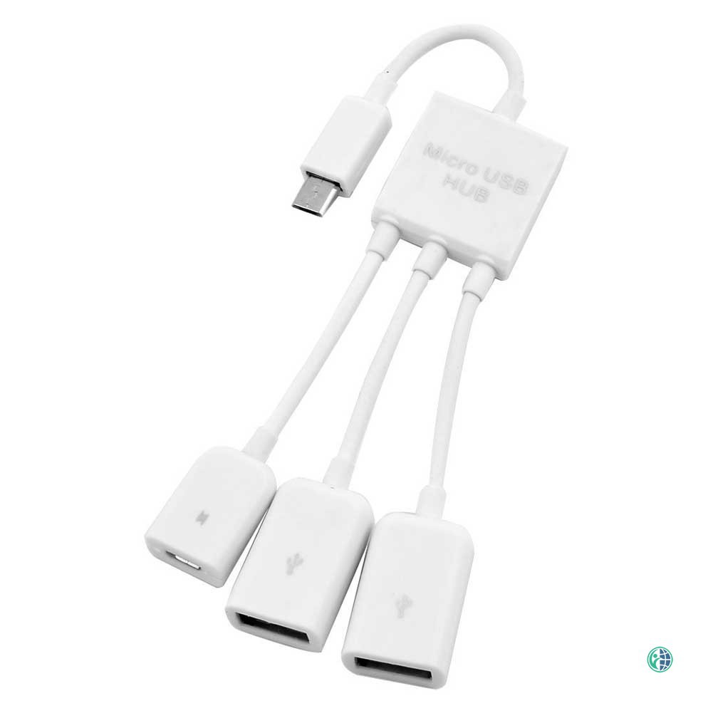 Thiết bị chuyển đổi đầu dây cáp Micro USB USB 2.0 OTG 3 trong 1 tiện dụng | BigBuy360 - bigbuy360.vn