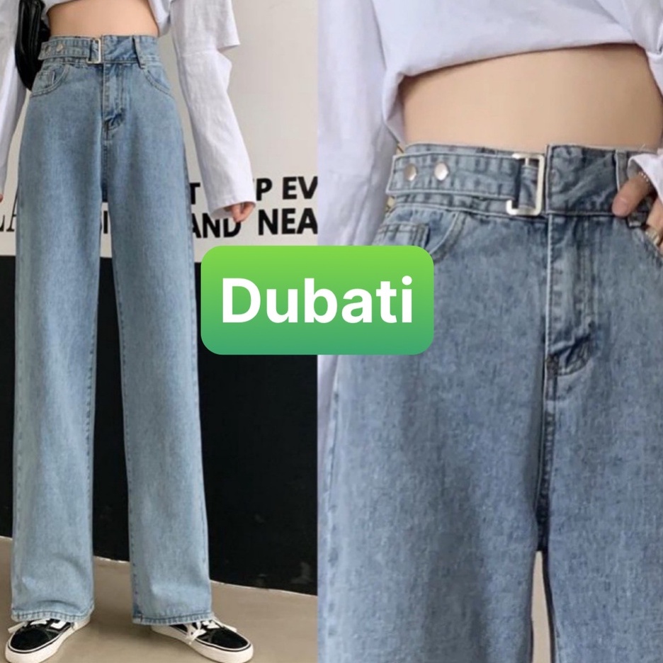 QUẦN JEAN NỮ BAGGY XANH CHẤT BÒ LƯNG CAO NÂNG MÔNG KHÓA KIỂU MỚI SANG CHẢNH- DB 129- DUBATI FASHION