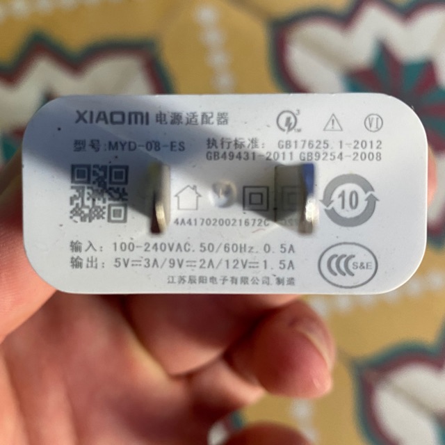 Củ sạc nhanh Quick Charge 3.0 Xiaomi MDY-08-ES dùng cho máy Xiaomi , sạc nhanh Qc 3.0