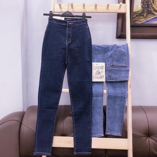 Quần Jeans Nữ Lưng Cao Co Dãn ,