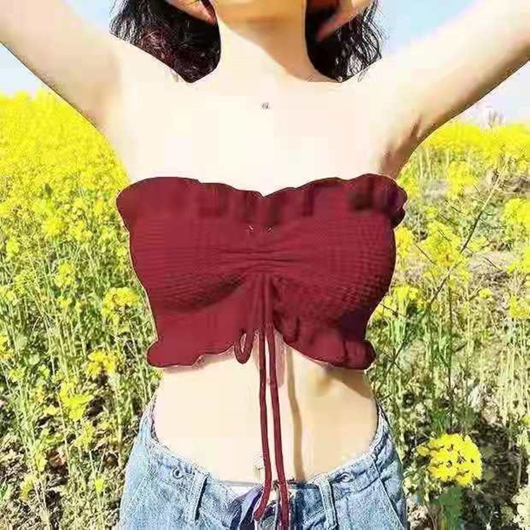 Áo croptop không tay hở lưng dây rút phong cách Hàn Quốc quyến rũ cho nữ
 | BigBuy360 - bigbuy360.vn