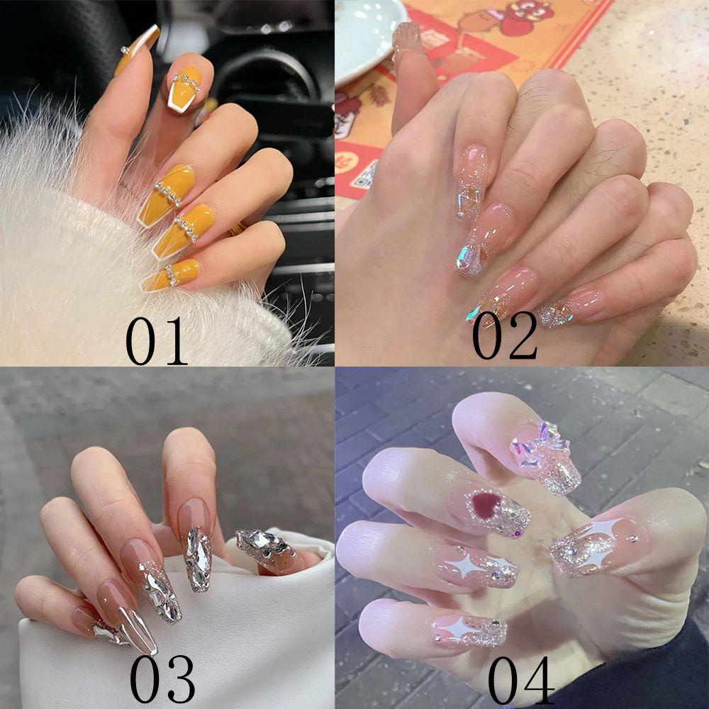 Hộp 24 Móng Tay Giả Che Phủ Toàn Diện Chất Lượng Cao