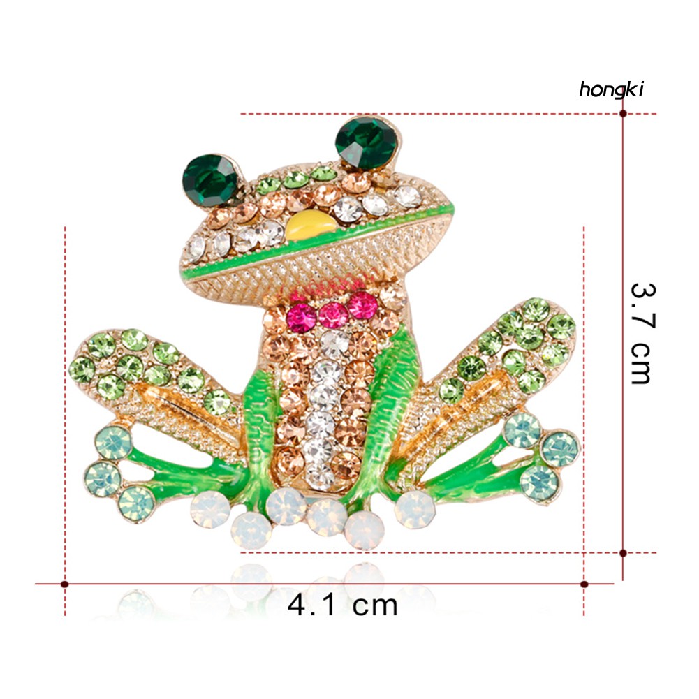 Ghim Cài Áo Hình Chú Ếch Đính Đá Nhân Tạo Thời Trang Cho Nữ