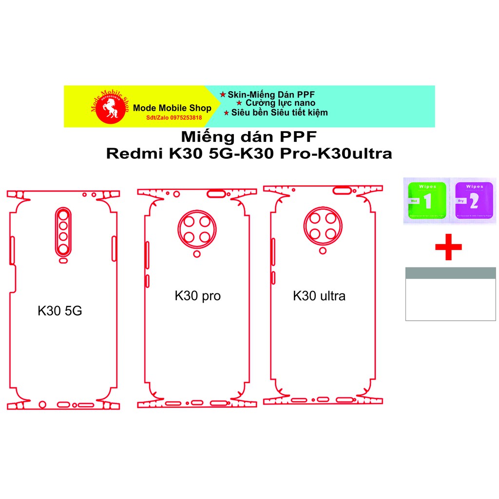 Miếng dán PPF Redmi K30/K30 pro/K30 ultra