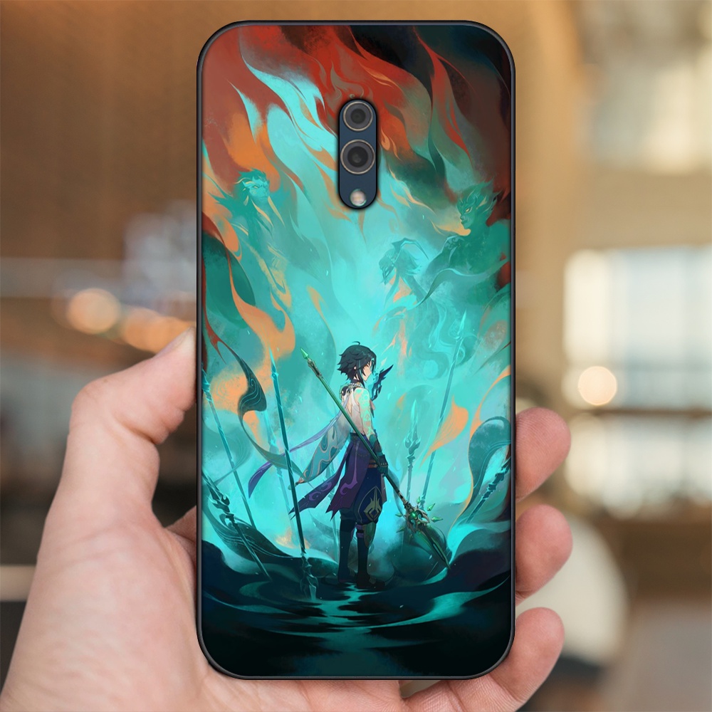 Ốp lưng Oppo K3 viền đen in hình Xiao Genshin Impact