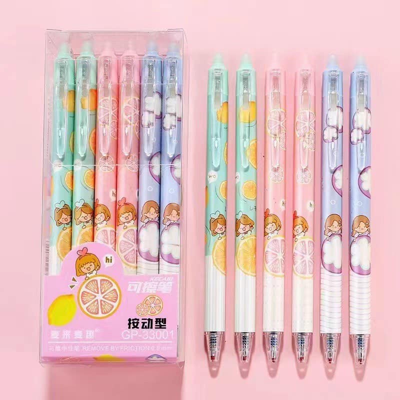 Bút bi xoá được mực xanh cao cấp ngòi 0,5mm, bút gel nước mẫu cute