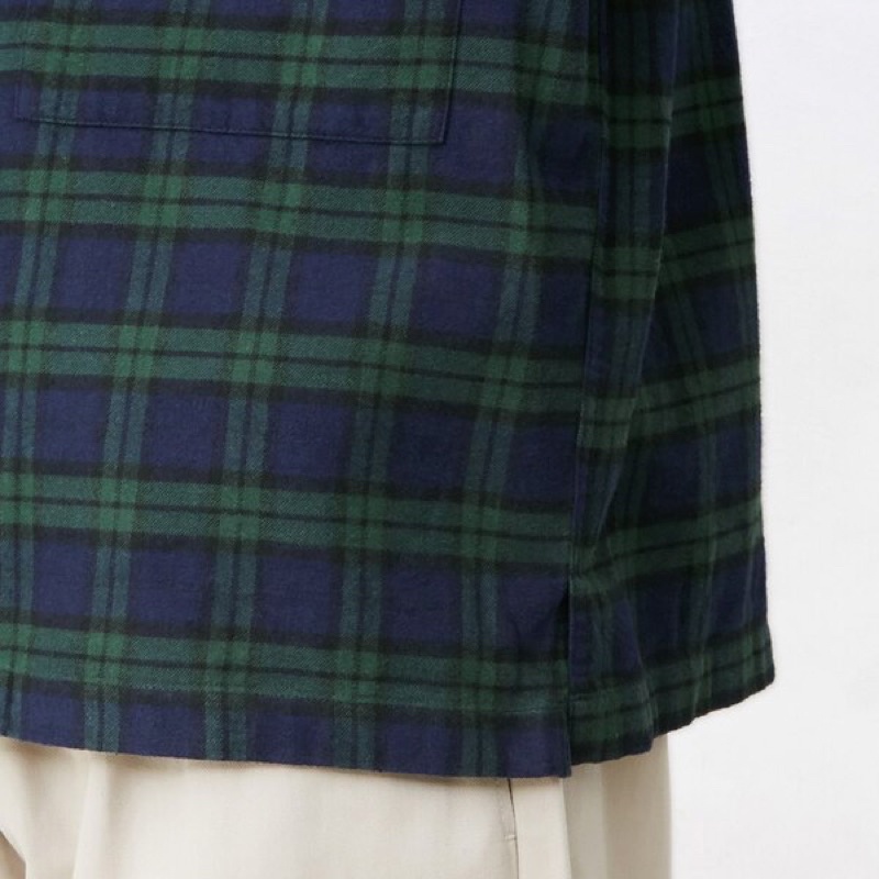 Áo sơ mi nam dài tay cổ bẻ kẻ caro dòng flannel thời trang của GU - Nhật