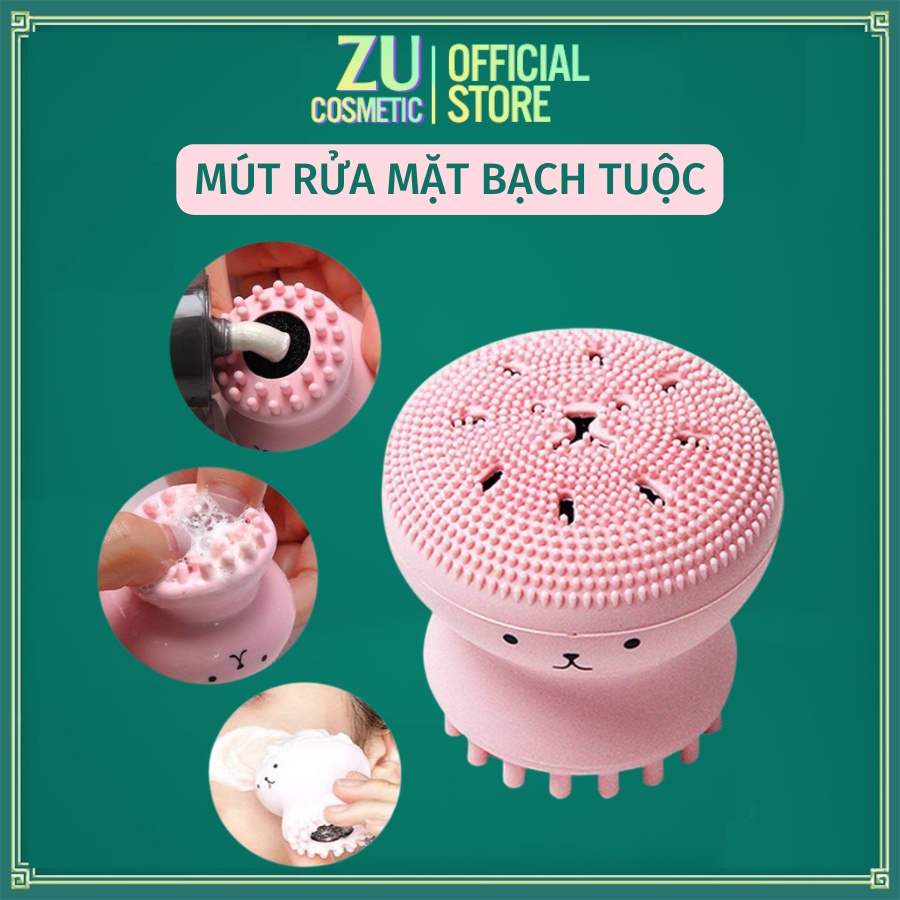 Cọ Rửa Mặt Bạch Tuộc Massage Đánh Bay Mụn Đầu Đen Zuzu Cosmetic