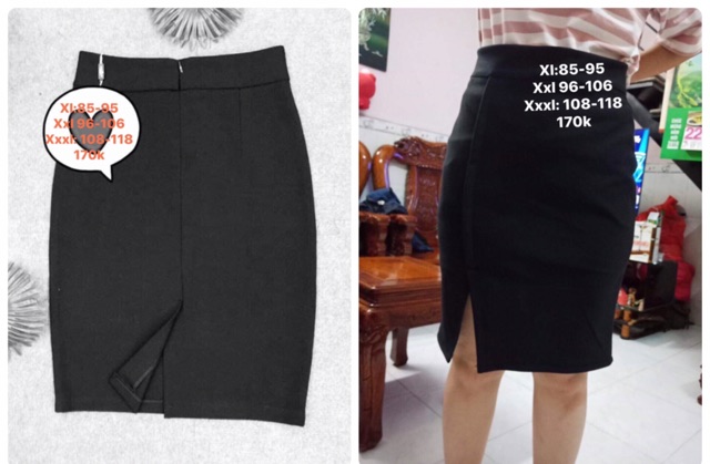 BIG SIZE- chân váy bút chì uzzang nhập dãn mạnh 65-100kg | BigBuy360 - bigbuy360.vn