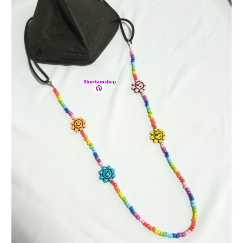 Dây đeo khẩu trang chống rớt cho bé mic ông mặt trời cưòi đáng iu